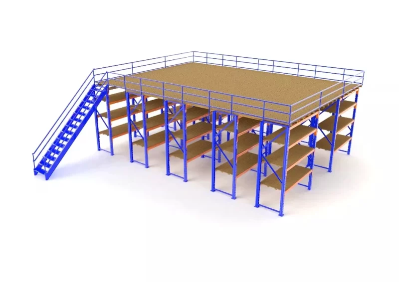 CAD design of a rack supported mezzanine floor